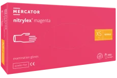 Mercator nitrylex púdermentes kesztyű magenta XS 100x